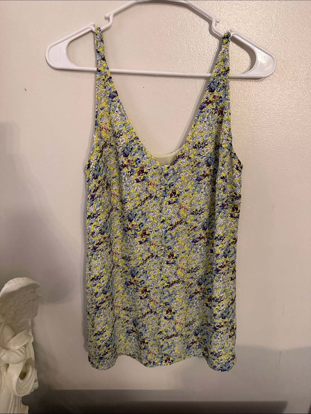 CAbi Yellow Floral V-Neck Camisole